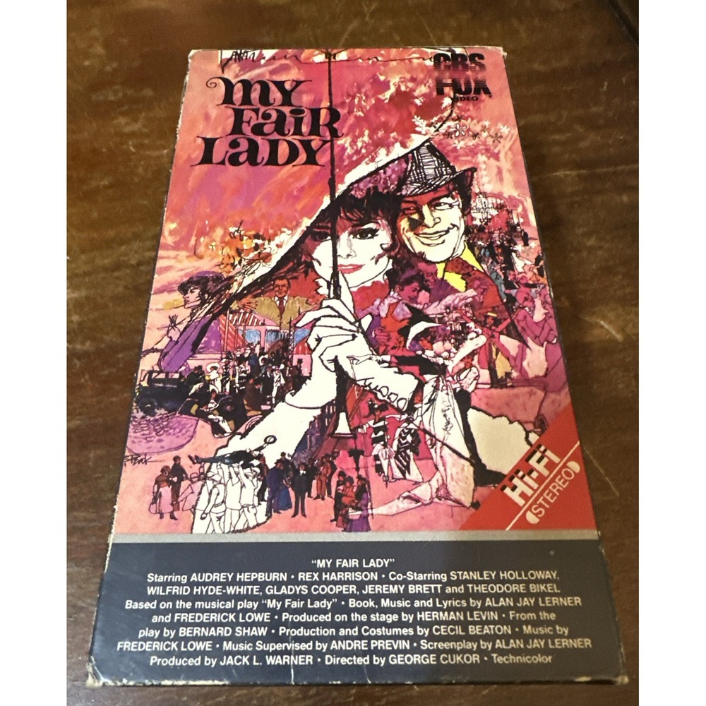 My‎ Fair Lady VHS VCR Video Double Tape Movie Rex Harrison Audrey Hepburn Used